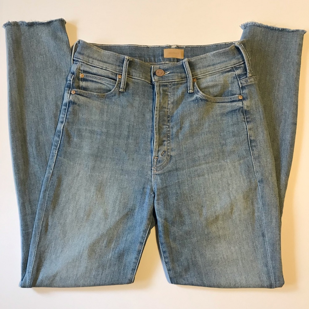 MOTHER The Stunner Ankle Fray High Waist Jeans-27
